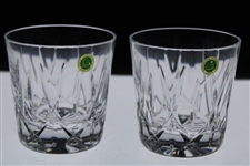 Two (2) Augusta National Golf Club Glass Masters Logo Rocks Glasses - Handmade in Ireland