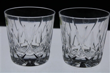 Two (2) Augusta National Golf Club Glass Masters Logo Rocks Glasses - Handmade in Ireland