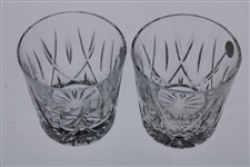 Two (2) Augusta National Golf Club Glass Masters Logo Rocks Glasses - Handmade in Ireland