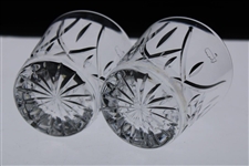 Two (2) Augusta National Golf Club Glass Masters Logo Rocks Glasses - Handmade in Ireland