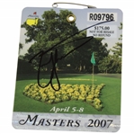Zach Johnson Signed 2007 Masters Tournament SERIES Badge #R09796 JSA ALOA