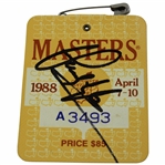 Sandy Lyle Signed 1988 Masters Tournament SERIES Badge #A3493 JSA ALOA