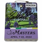Scottie Scheffler Signed 2022 Masters Tournament SERIES Badge #R06304 JSA ALOA