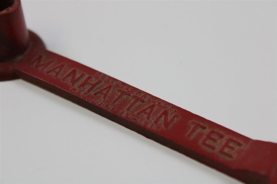 Manhattan Tee Uncommon Red Colored Version Made by Lee Pro Hite Pat. June 29, 1915