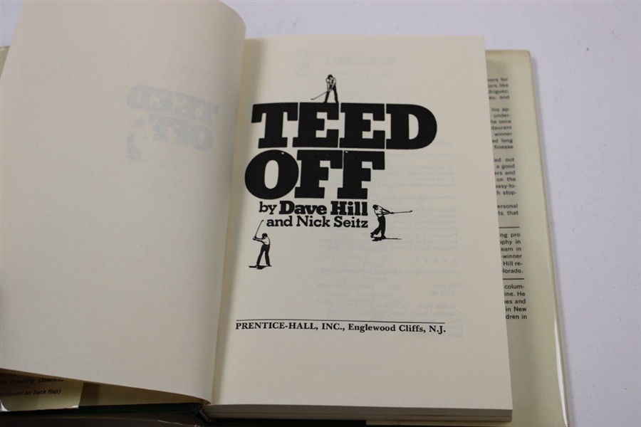 1977 'Teed Off' Book by David Hill & Nick Seitz Signed By Hill