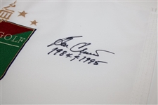Arnold Palmer, Jose Olazabal & Ben Crenshaw Signed World Golf Hall of Fame Flag JSA ALOA
