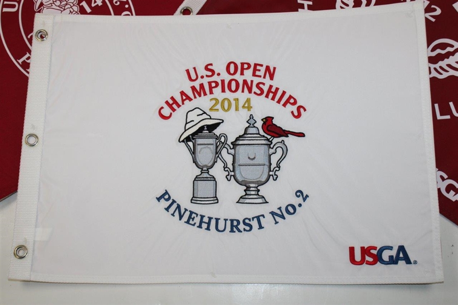 Three (3) US Open Flags -2012 at The Olympic Club & Two (2) 2014 at Pinehurst No.2 