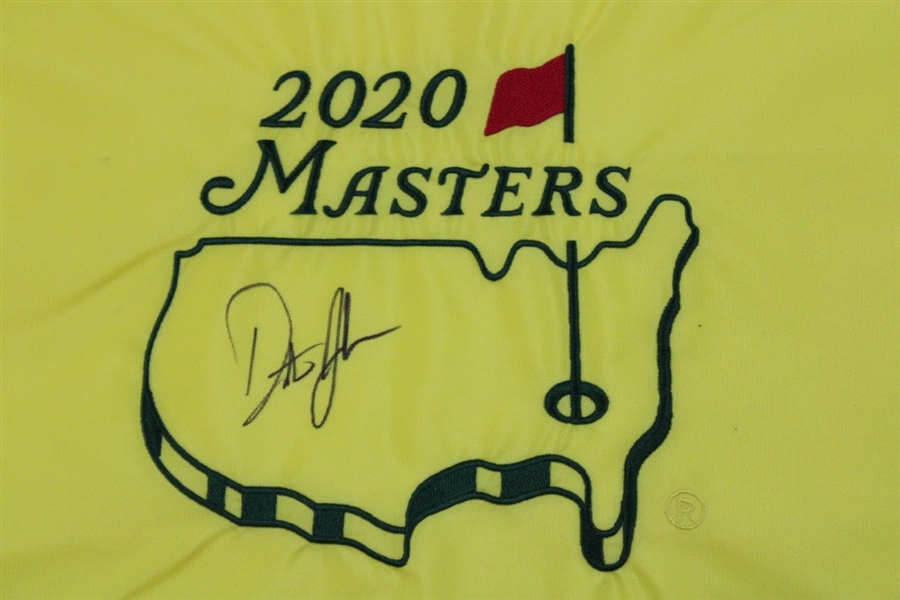 Dustin Johnson Signed 2020 Masters Embroidered Flag JSA #AM14293