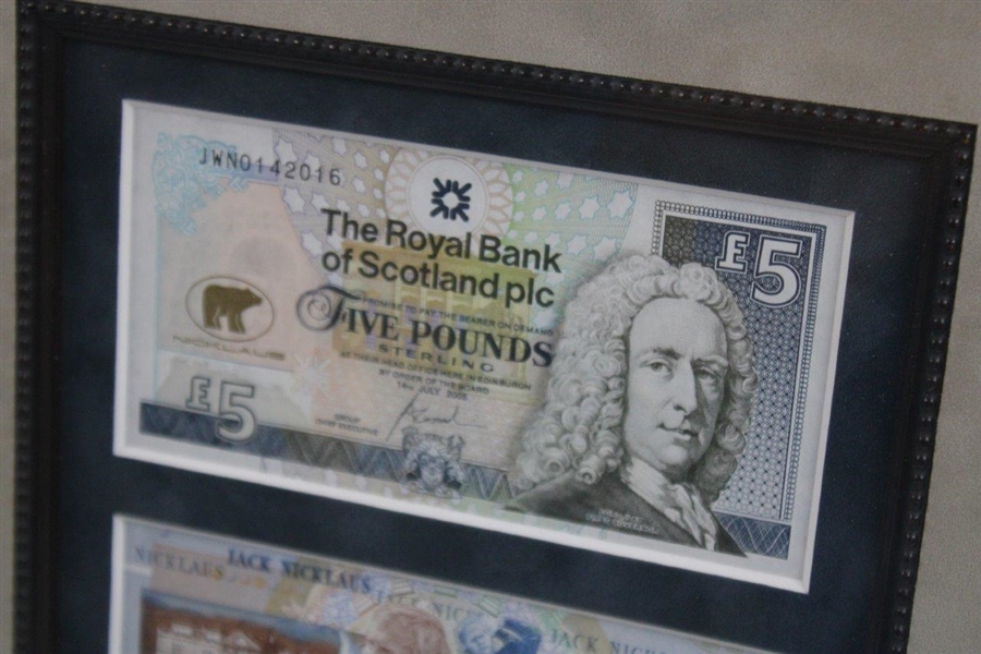 Jack Nicklaus Royal Bank Of Scotland 5 Pound Note Display - Framed