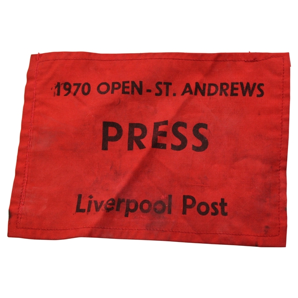 1970 The OPEN Championship at St. Andrews Press Armband - Liverpool Post - Nicklaus Win