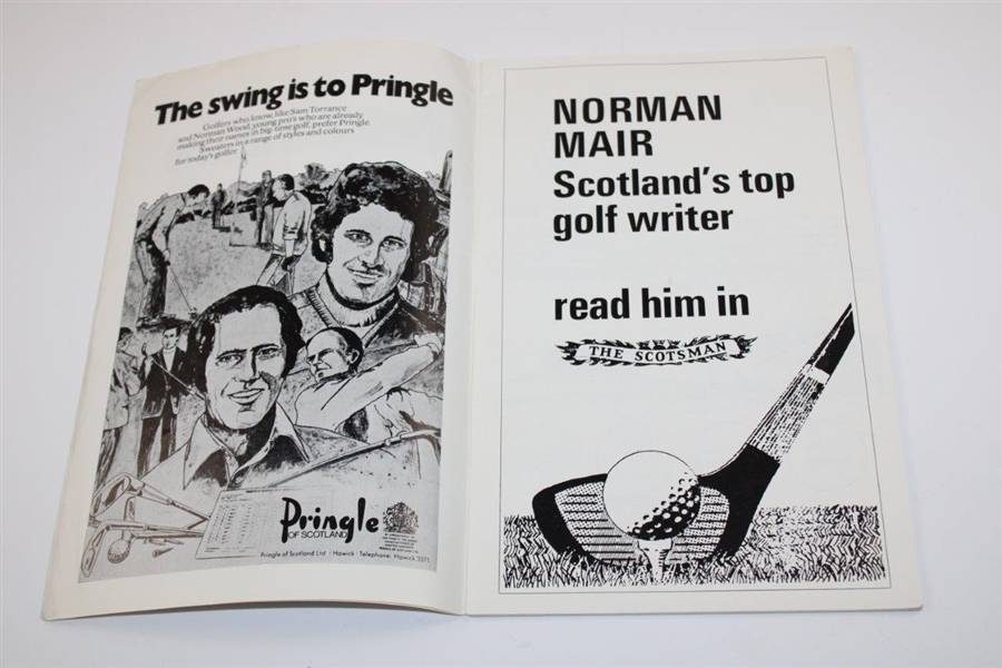 Graham Marsh Signed 1973 Scottish Open Championship at St. Andrews Program JSA ALOA
