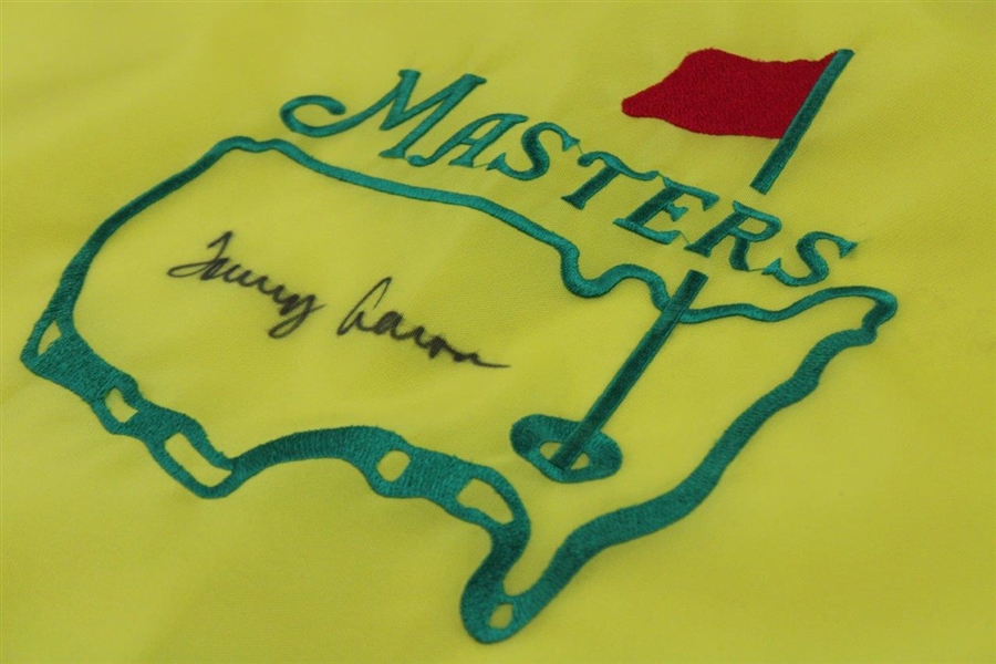 Tommy Aaron Signed Undated Masters Par-Aide Embroidered Flag - Charles Coody Collection JSA ALOA