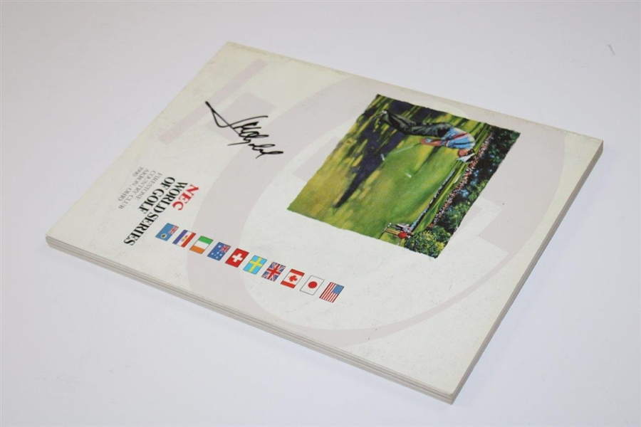 Champ Jose Maria Olazabal Signed 1990 World Series Of Golf Program JSA ALOA