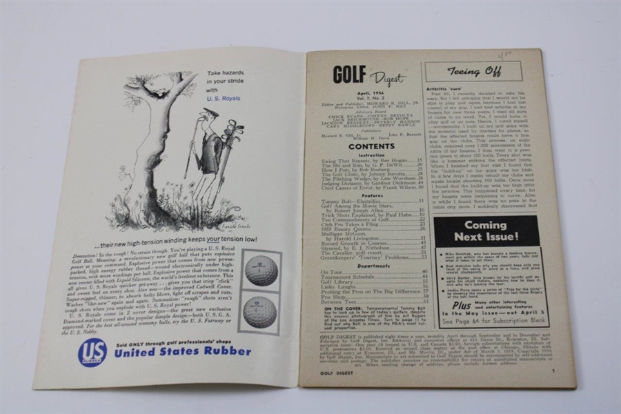 Tommy Bolt Signed 1956 Golf Digest (April) - Ben Hogan Swing Article JSA ALOA