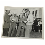 1946 LA Open Photo w/George Von Elm, Denny Shute & Ellsworth Vines on Tee
