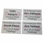 Palmer, Nicklaus & others 2002 Fred Meyer Challenge Welcomes Name Plates