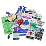 Fifteen (15) PGA Tour Badges & Tickets Assortment From Various Tournaments/Events