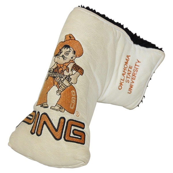 Hunter Mahan's PGA Tour Used Ping Oklahoma State Putter Cover with Used Hat
