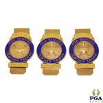 Three (3) 1966 PGA Seniors Teacher Trophy Championship Contestant Clips/Badges