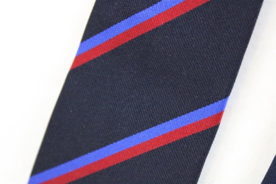 Three (3) Golf Neck Ties - Stripes, Lion Crest, Dragon (Black/Navy/Navy)