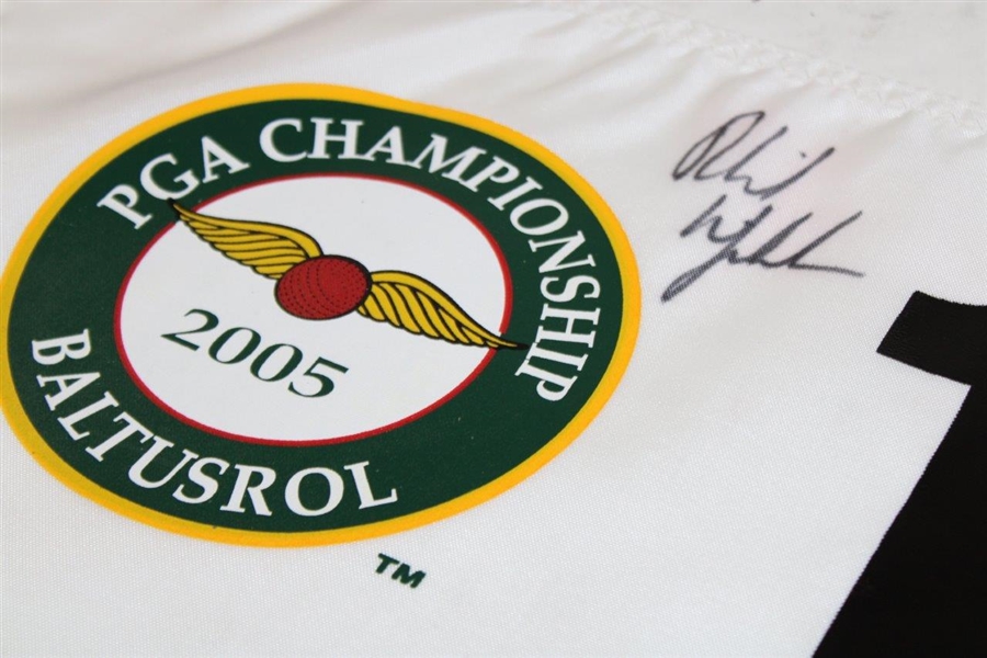 Phil Mickelson Signed 2005 PGA Championship at Baltusrol Screen Flag Beckett #BL67009