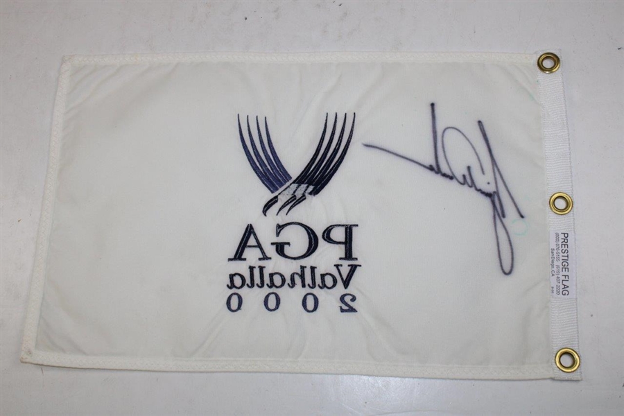 Tiger Woods Signed 2000 PGA Championship at Valhalla Embroidered Flag JSA ALOA