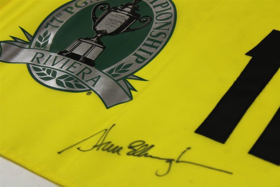 Steve Elkington Signed 1995 PGA Championship at Riviera Screen Flag Beckett #BL67052