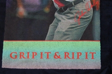 John Daly Signed Blue 'Grip It & Rip It' Sport Devant Bag Towel JSA ALOA