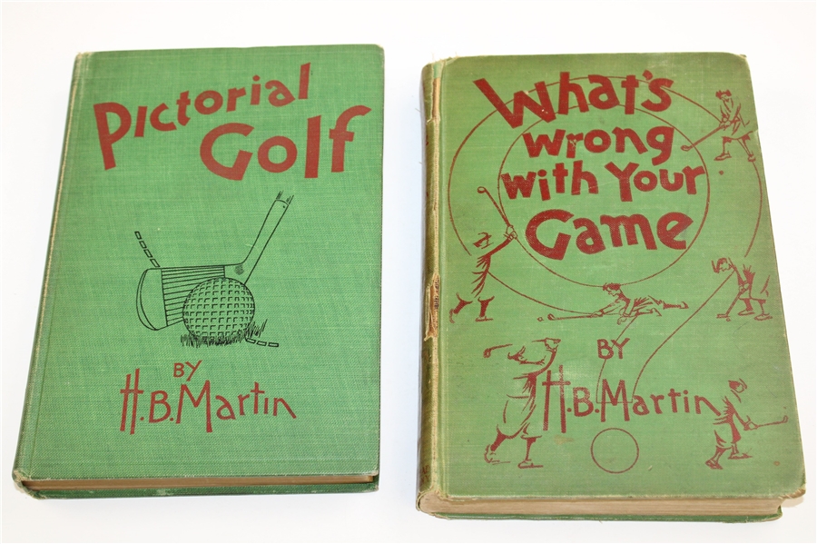 1928 'Pictorial Golf' & 1930 'What's Wrong With Your Game' By H.B. Martin