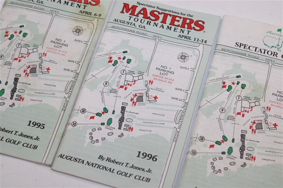 1995-1998 Masters Tournament Spectator Guides