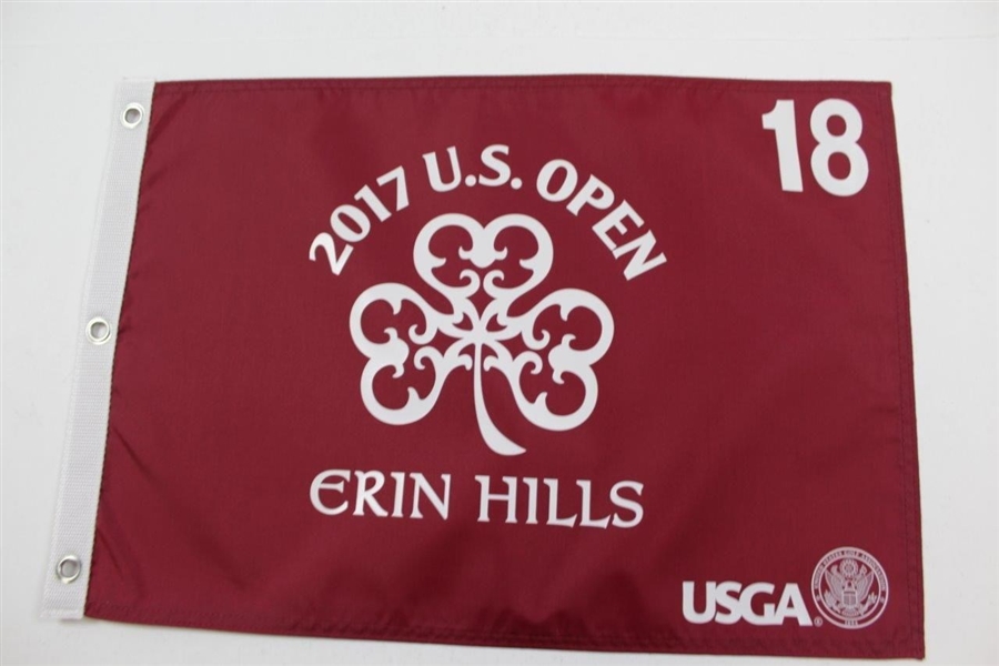 Fifty (50) 2017 US Open Championship at Erin Hills Red Screen Flags - Brooks 1st Major