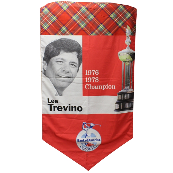1976 Colonial Champion Lee Trevino Course Flown Banner