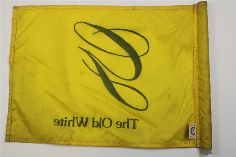 Classic Greenbrier 'The Old White' Silk-screened Yellow & Black Course Used Flag