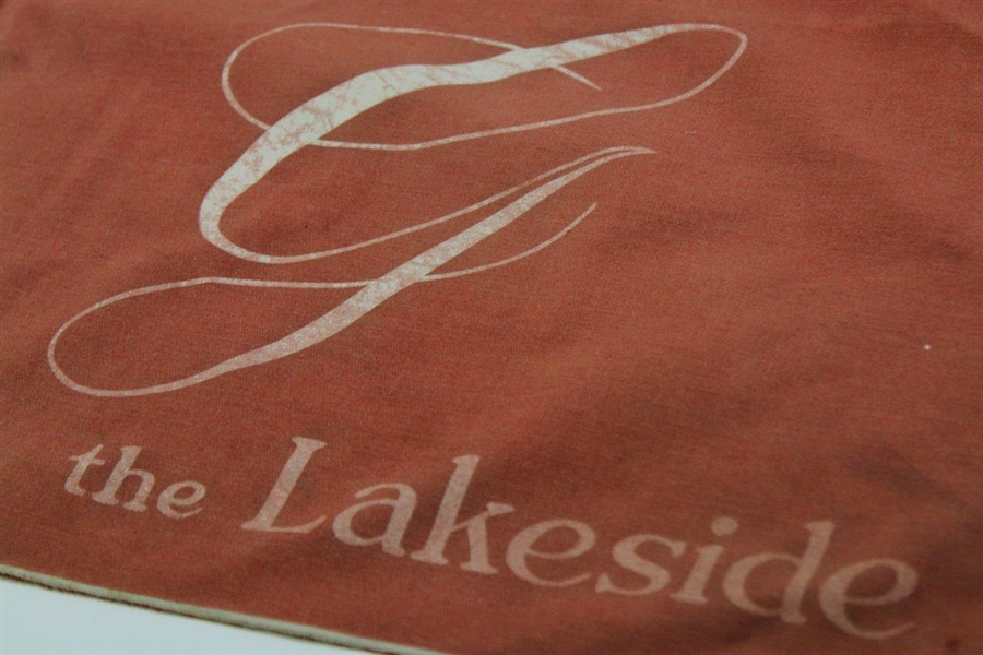 Classic Greenbrier 'The Lakeside' Silk-screened Peach & White Course Used Flag 