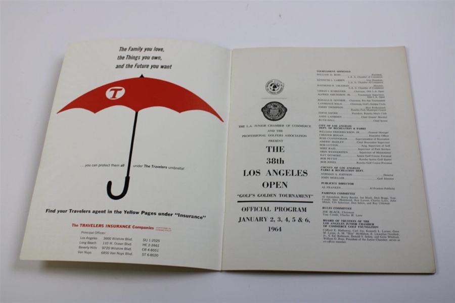 1964 Los Angeles Open at Rancho Golf Course Official Program