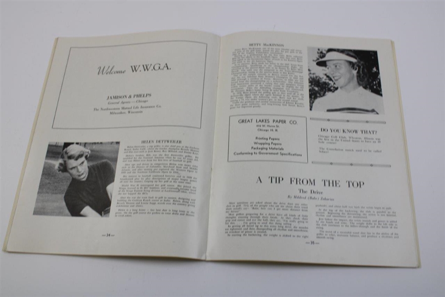 1952 W.W.G.A. Open Championship at Skokie CC Official Program