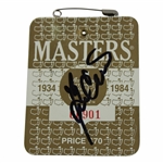 Ben Crenshaw Signed 1984 Masters Tournament SERIES Badge #06901 JSA ALOA