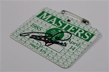 Bernhard Langer Signed 1985 Masters Tournament SERIES Badge #4435 JSA ALOA