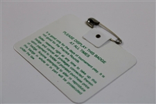 Bernhard Langer Signed 1985 Masters Tournament SERIES Badge #4435 JSA ALOA