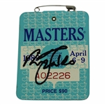Nick Faldo Signed 1989 Masters Tournament SERIES Badge #A02226 JSA ALOA