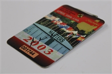 Mike Weir Signed 2003 Masters Tournament SERIES Badge #Q01744 JSA ALOA