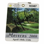 Trevor Immelman Signed 2008 Masters Tournament SERIES Badge #R03467 JSA ALOA