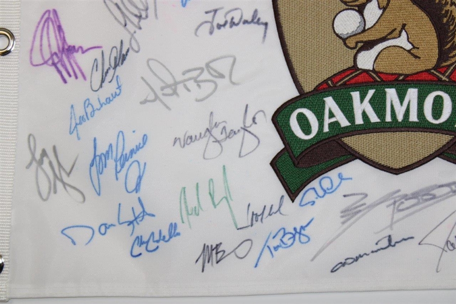 Field Signed 2007 US Open at Oakmont Embroidered Flag JSA ALOA