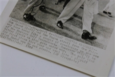 1955 Ben Hogan & Sam Snead Press Photo Walking on Eve of Masters Tournament