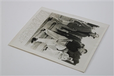 1955 Ben Hogan & Sam Snead Press Photo Walking on Eve of Masters Tournament
