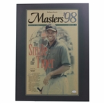 Tiger Woods Signed Masters 98 The Smile of the Tiger Matted News Page JSA #XX64776