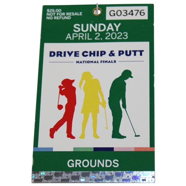 2023 Drive Chip & Putt Sunday Augusta National Grounds Pass #G03476