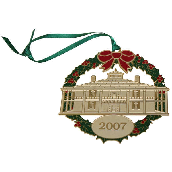 2007 Augusta National Golf Club Gold Tone 'Clubhouse' Holiday Ornament