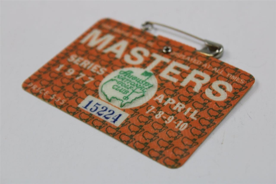 1977 Masters Tournament SERIES Badge #15224 - Tom Watson Winner