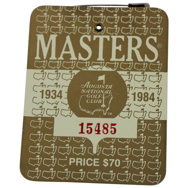 1984 Masters Tournament SERIES Badge #15485 - Ben Crenshaw Winner
